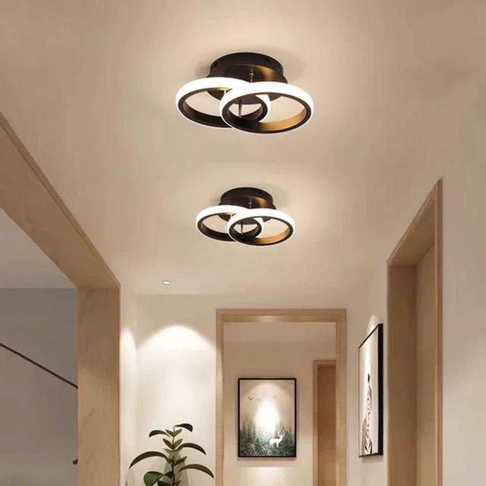 Household LED Chandelier Three Colors Lamp Modern Style Ceiling Lamp Bedroom Light Surface Installation Dining Room Lamp