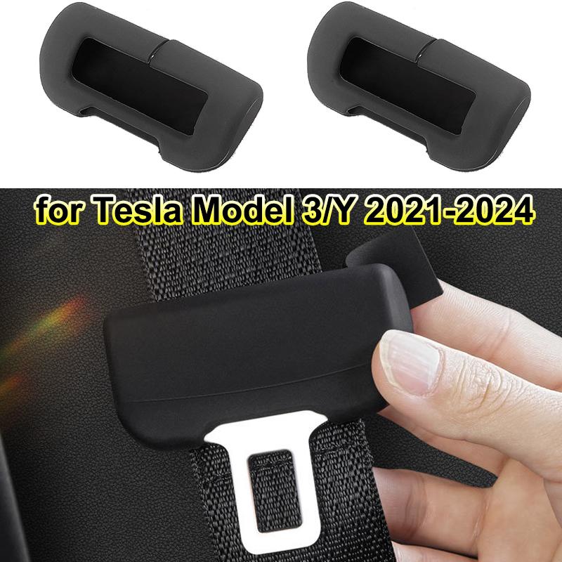 For Tesla Model Y Juniper Car Seat Belt Anti Scratch Protector Case Seatbelt Buckle Cover Model 3 Highland Accessories