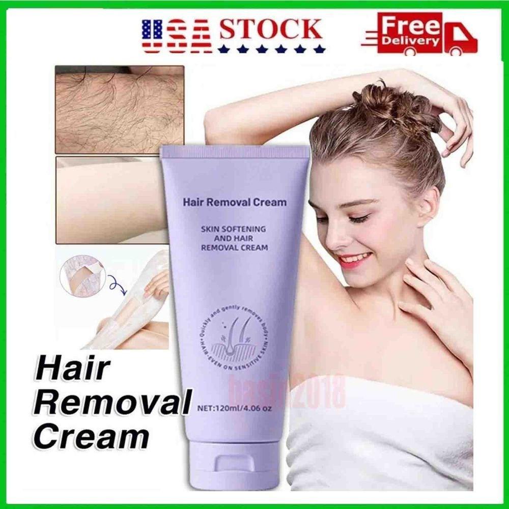 Pain-free permanent hair removal cream containing hair growth inhibitor ingredients 120g