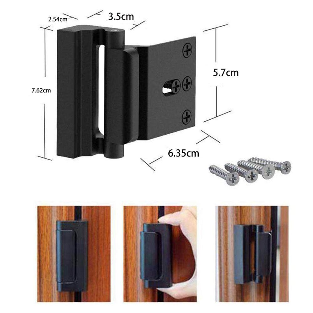 Aluminum Alloy Door Reinforcement Lock Childproof Heavy Duty Home Security Lock Anti-Entry Anti-Unauthorized Entry Lock