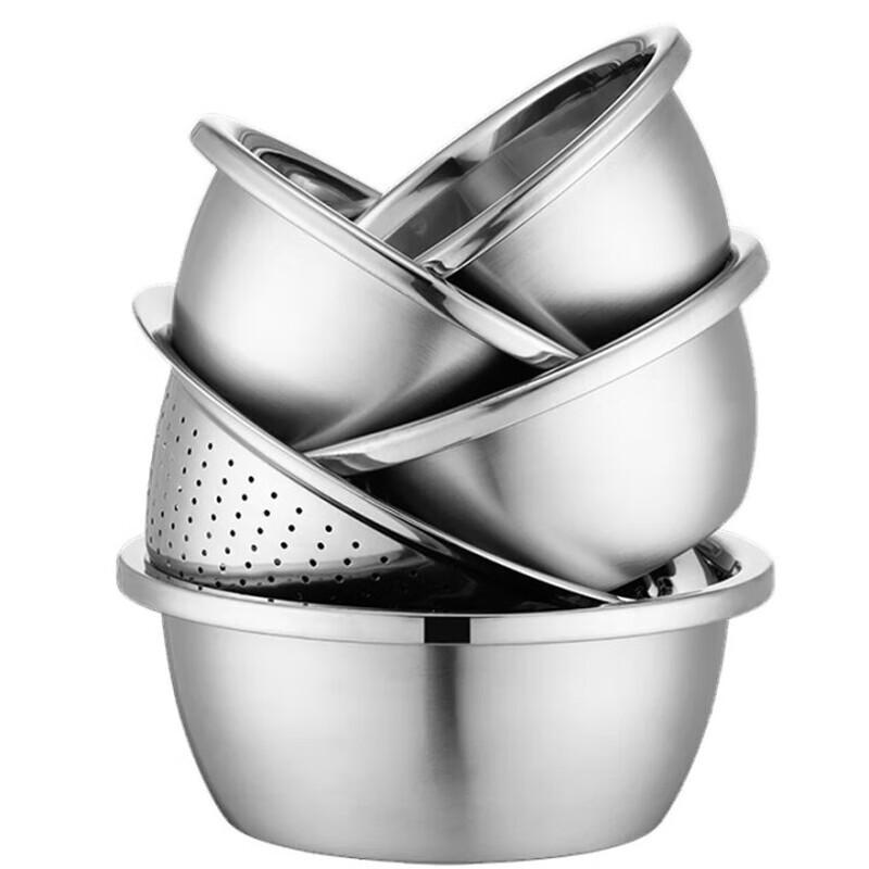 Happy Chef Lucky Carp 5-Piece Stainless Steel Mixing Bowl Set
