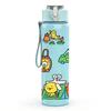 1PC Tool Kit Cute Doodle Print 750ml Color Plastic Sports Water Bottle Leakproof Flip Straw Lid Suitable for Sports Office Home Use