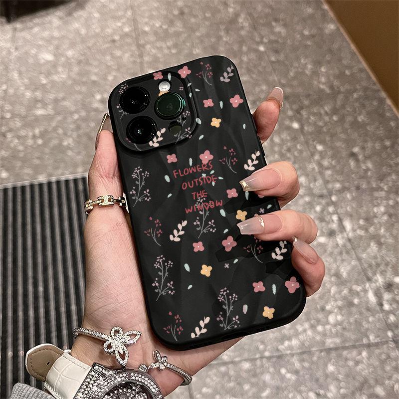 English Floral iPhone17promax Mobile Phone Case Is Suitable for Apple 16promax Pleats 14 Fresh 15 Sets