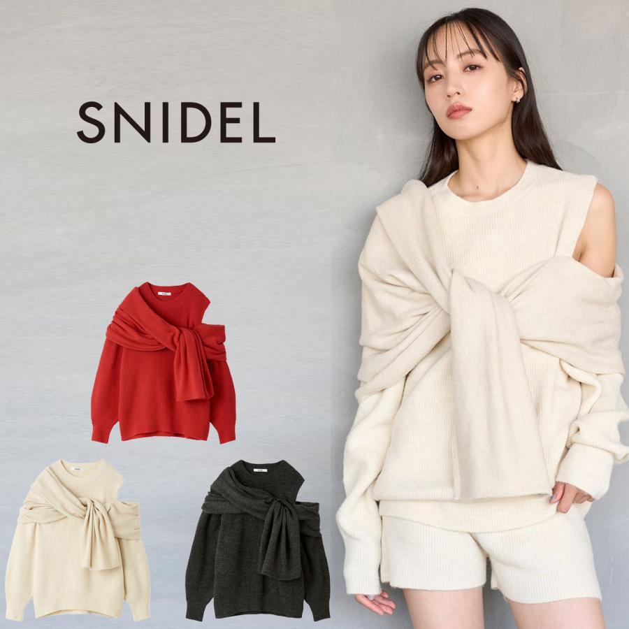 SALE50%OFF SNIDEL Deformation Knit Pullover swnt255123 Women s Crew Neck Long Sleeve