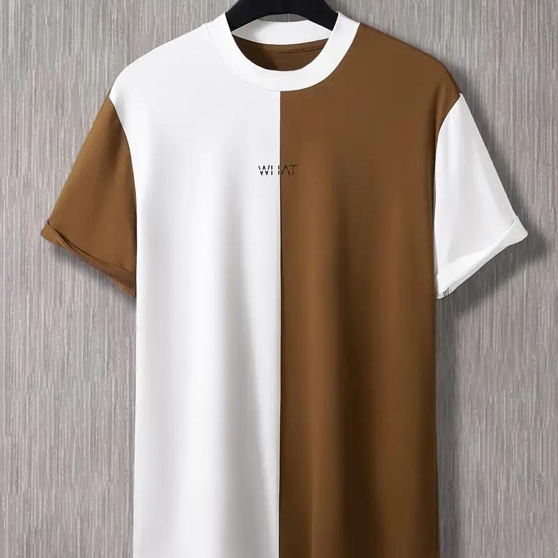 New Summer Men's Fashion T-shirt Personality Montage Printed Men's T-shirt Top