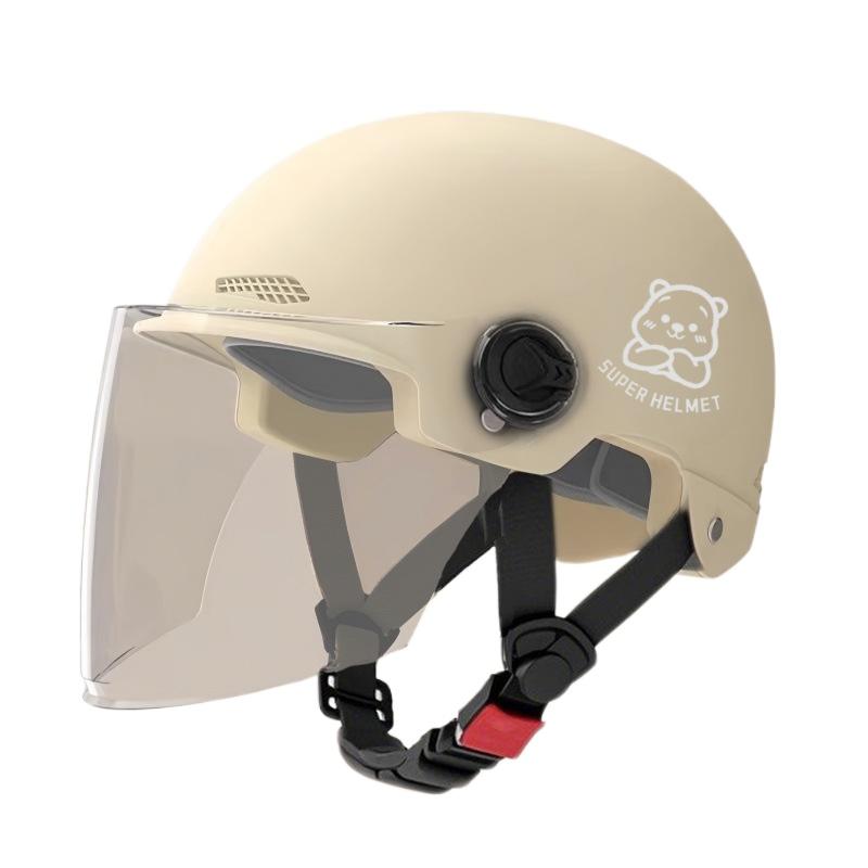 

Электрический мотоциклетный шлем Мужской и женский Шлем-половина для аккумуляторного автомобиля Четыре сезона Универсальный шлем Взрослый шлем-половина