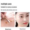 30-Piece Double-Ended Cotton Swabs - Round Head, Wooden Stick for Makeup Removal and Ear Cleaning