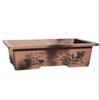 Extra Large Rectangular Faux Zisha Bonsai Pot with Water Absorbing Rockery Stone