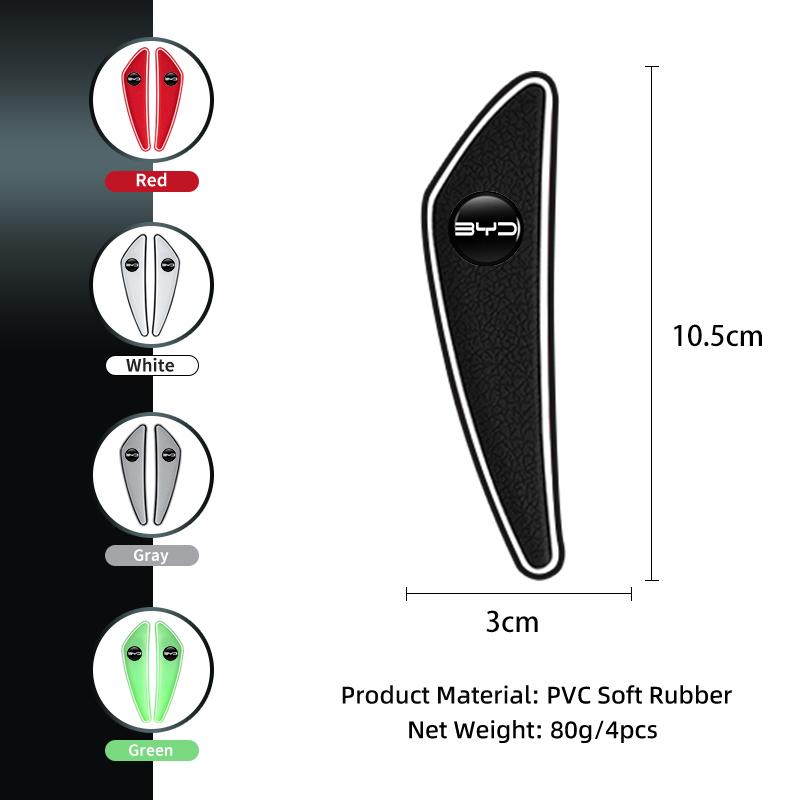 4PCS Car Door Edge Protector Guards Sticker Strip Accessories For Byd Song Plus Seal u Dmi Ev Seagull Atto Yuan Tang F3 E6