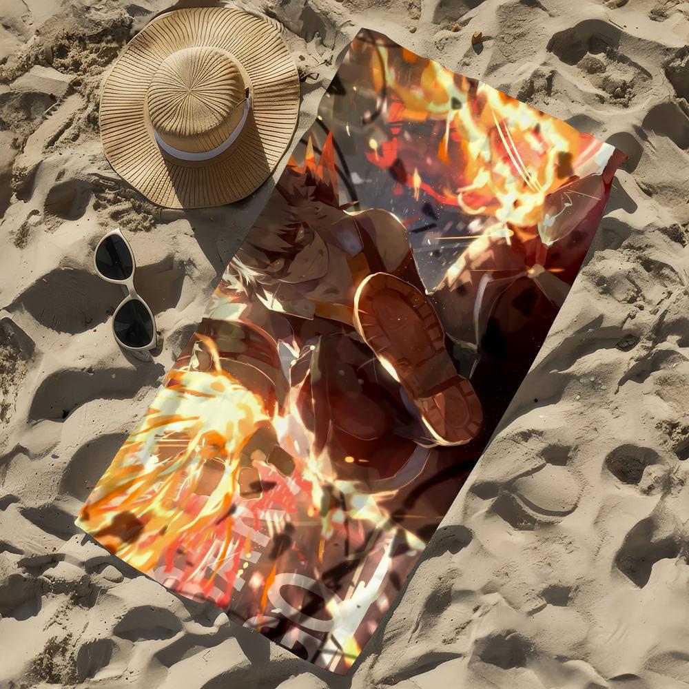 Anime B-Bakugou K-atsuki S Towel Beach Towel Oversized Quick Dry Towel Absorbent Soft Swim BeachTowels for Men Women
