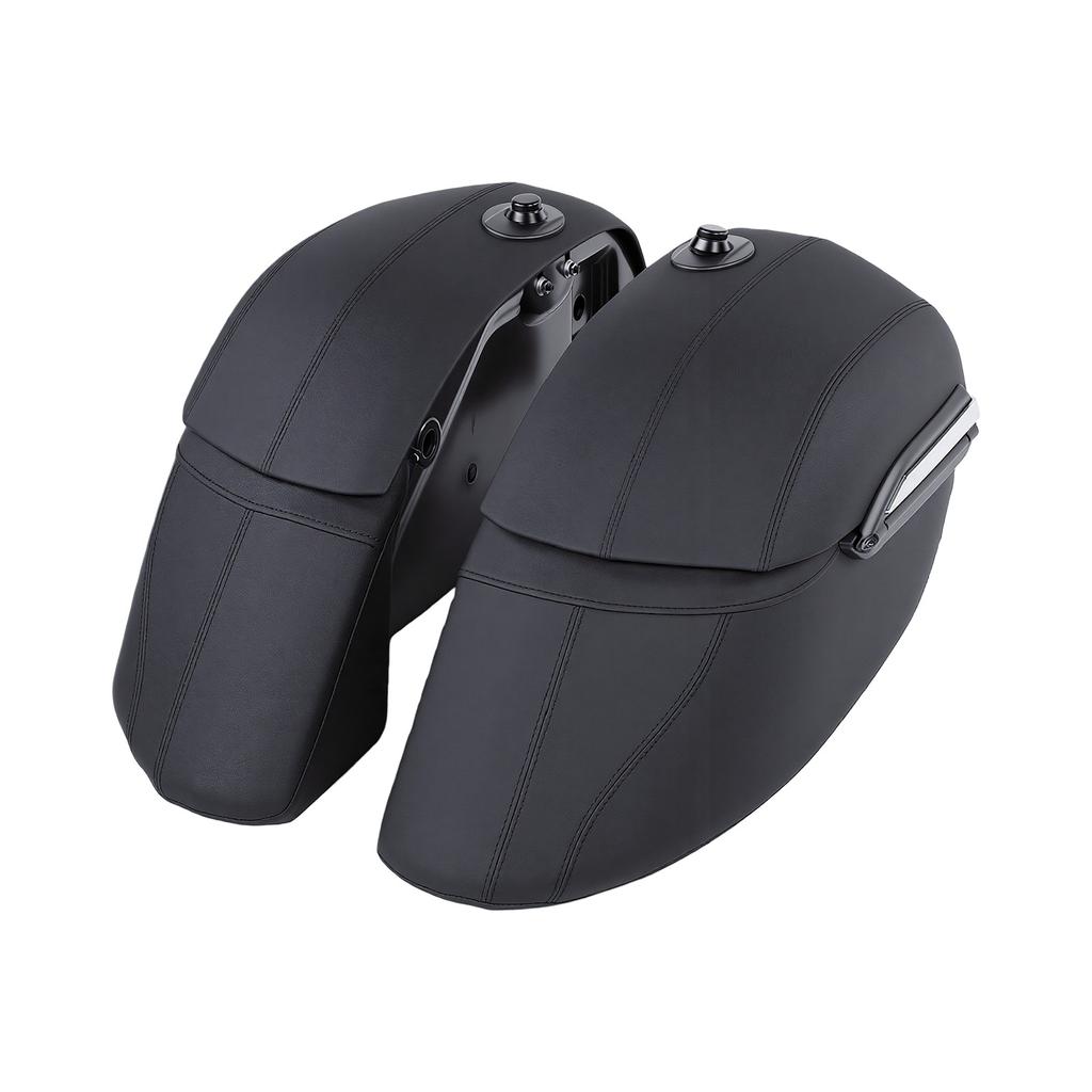 Motorcycle Hard Bags Saddlebags with Heavy Duty Mounting Bracket Kit Replacement for Classic DS400 DS650 DS1100 XVS950