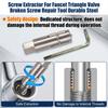 Broken Screw Extractor Tool for Faucet Valve Quick Removal Safe for Internal Threads Home Repair DIY Tools