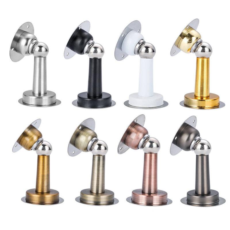 1PCS Stainless Steel Door Stopper Bathroom Magnetic Door Stop Heavy Duty Floor Wall Mount Wind-Proof Door Holder Hardware 2025