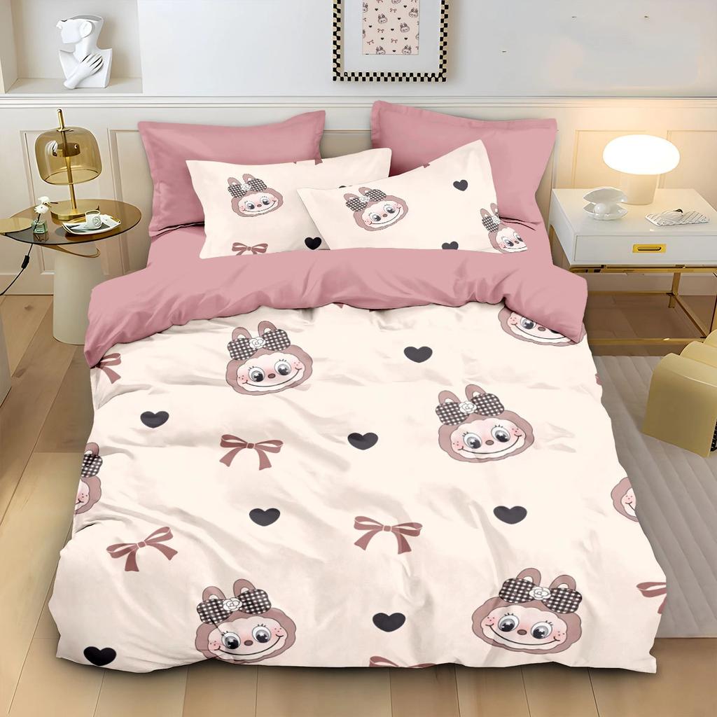 Hot Cartoon BuBu bedding set BuBu Doll Pattern Duvet Cover Pillowcase Adult Boy Girl Bedroom Decoration Gift Single Double Large