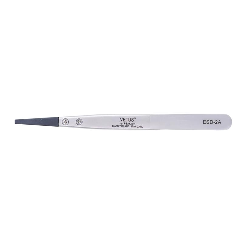 VETUS ESD series Interchangeable Head Anti-static Tweezers Stainless Steel Body Anti-static Carbon Fiber Conductive Plastic H