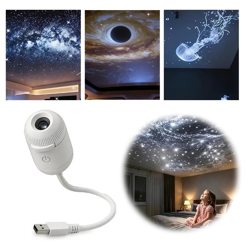 2-in-1 Starry Sky Projection Night Light Combines the features of a starry sky chandelier with USB Portable Mini Projector Suitable for bedroom and