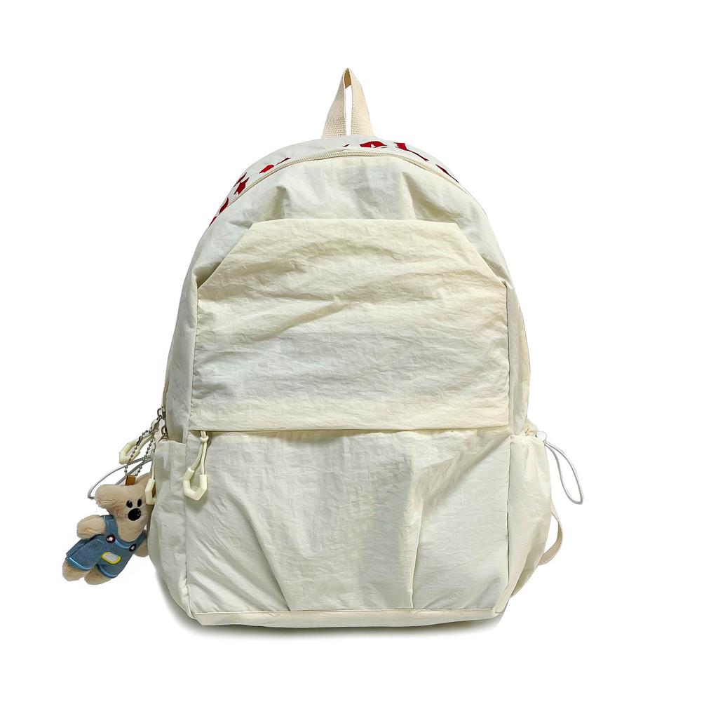Waterproof nylon Korean version backpack large-capacity college student schoolbag men's pleated leisure travel computer backpack