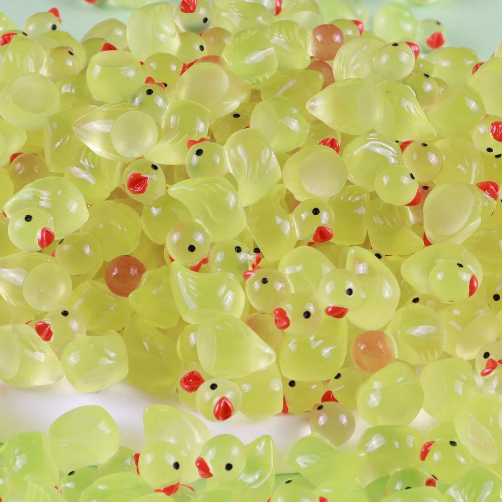 Świecący w ciemności żywiczny Kaczuszek Urocze Zwierzątko Etui na Telefon i Dekoracja Domku dla Dzieci