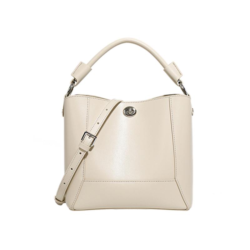 Genuine Leather Bucket Small Shoulder Crossbody Bags For Women  Trend Designer Tote Ladies Handbags