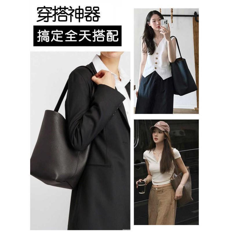 Minimalist Designer Leather Bucket Bag Large Capacity Shoulder Women Daily Commute