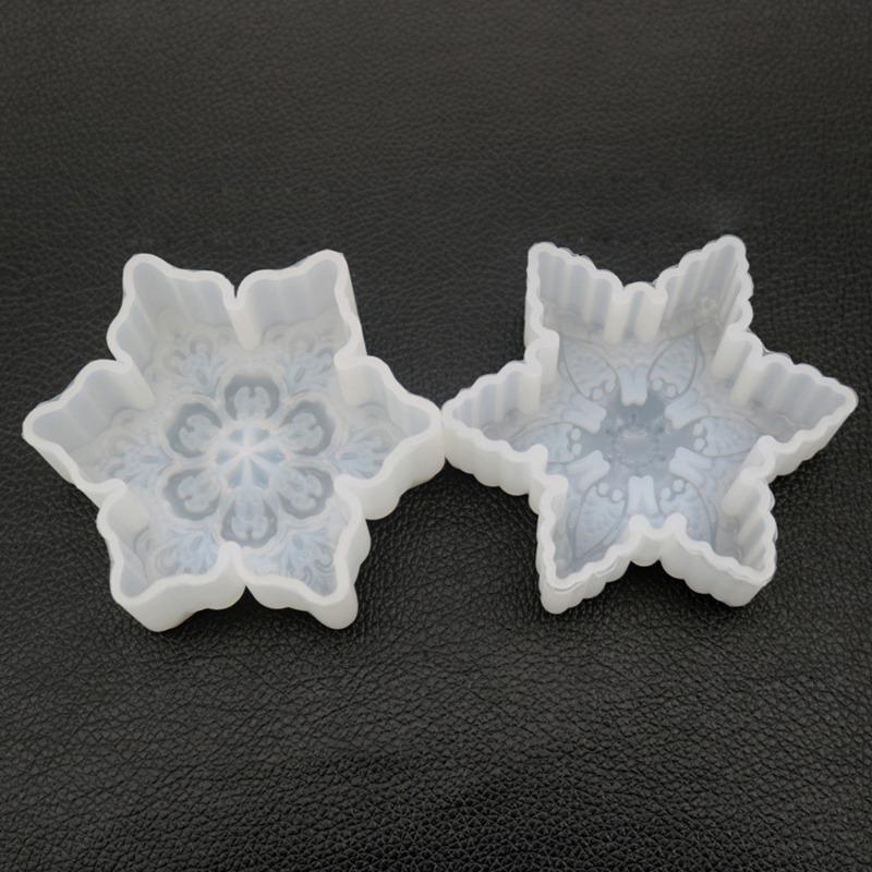 2026 Christmas Silicone Snowflake Mold Candle Soap DIY Aromatherapy Plaster Candle Decorating Mould Candy Chocolate Making Tools