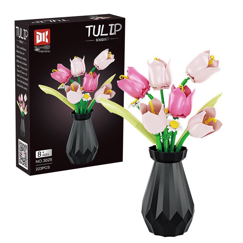 Music Flower Box Compatible Building Blocks Bouquet: Sunflower & Carnation Toy for Children and Teachers