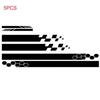 5Pcs Car Side Body Vinyl Decal Sticker Sports Racing Stripe Hood Mirror Decals