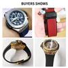 Horlogetoebehoren 27mmx17mm Voor HUBLOT Serie horlogeband Siliconen band 22mm Vouwsluiting Rubberen Herenband polsbandje armband