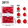 26Pcs Plastic Christmas Hanging Ball Merry Christmas Tree Decor  Hotel Office Decor