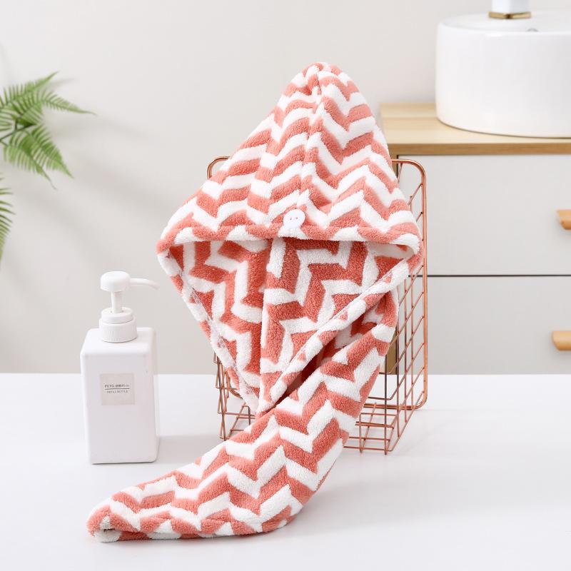 Superabsorbierender Haar-Turban Dickes Korallenfleece Mikrofaser Haarhandtuch Wickel für Frauen Schnelltrocknende Badehaube