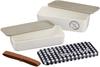 Showa Bento Long Rectangular Nesting Lunch Gingham Two Bottom Top Compact Made In Product Number 77073 Box, Box, Check, Black, Tiers, 280ml, 450ml,
