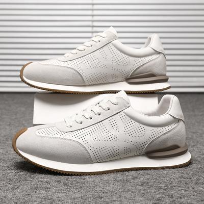 Trend Neue Herren Designer Weiße Echtleder Atmungsaktive Laufschuhe Männliche Causal Flats Sport Walking Sneakers Zapatos Hombre
