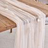 Mesh Lace Table Runner With Beaded and Embroidery 3D Butterfly Sheer Tulle Fabric Tablecloth For Dining Table Decors