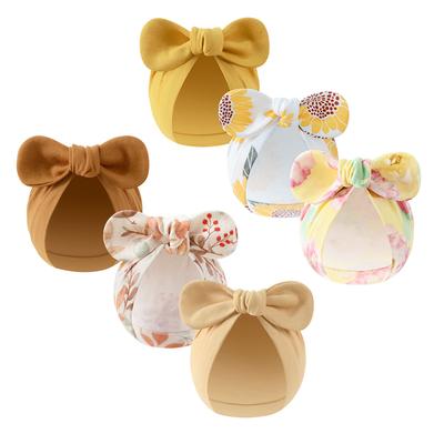 Chapeau pour bébé nouveau-né Couleur unie et Chapeau à nœud fleur dessin animé pour 0-6 mois