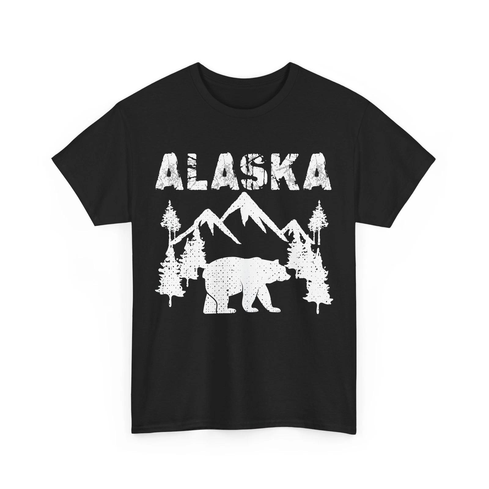 Alaska Shirt, Alaskan Bear Wildlife Animals Lovers Shirt, Alaska Woman Men Tee XL