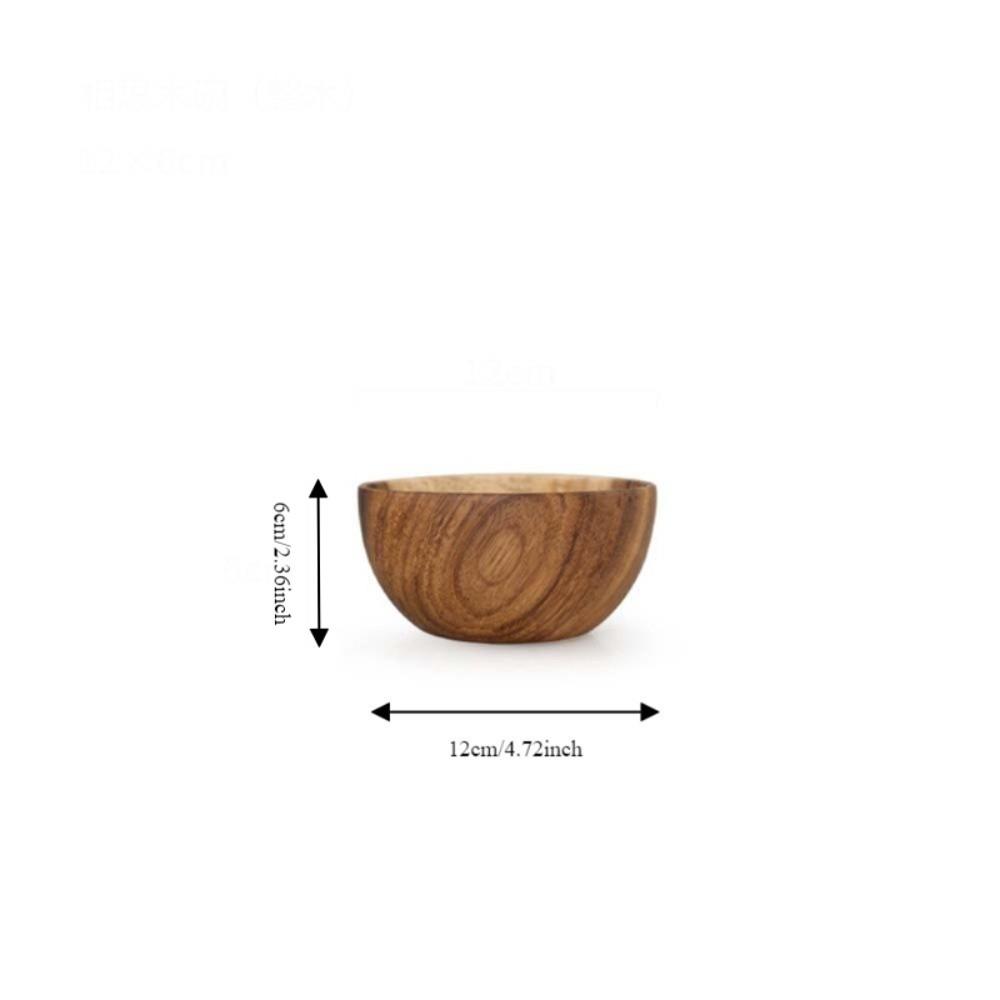 Container Natural Acacia Wood for Noodles Rice Soup Salad Ramen Bowls Bowl Tableware Wooden Bowl