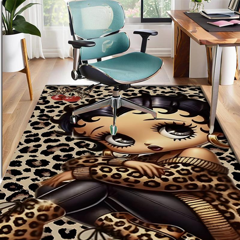 Betty Boop Pattern Rug, Indoor/Outdoor Mat, for Picnic, Gameroom, Bedroom, Office, Living Room, Home Decor Carpet, Birthday Gift