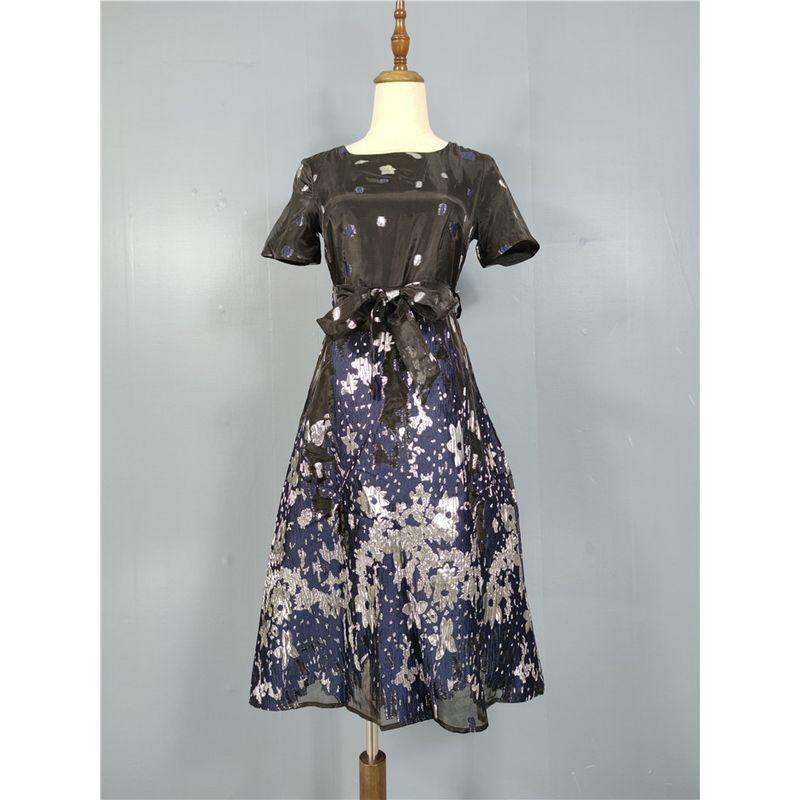 

Accessible Luxury Bright Silk Thread Go-Getter Girl Style Short Sleeve Dress Mesh Black XL