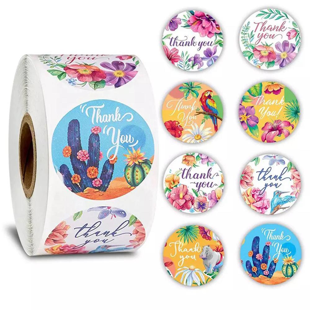 Custom Decal Stickerbook 8 Styles Cartoon Animals Thank You Note X042