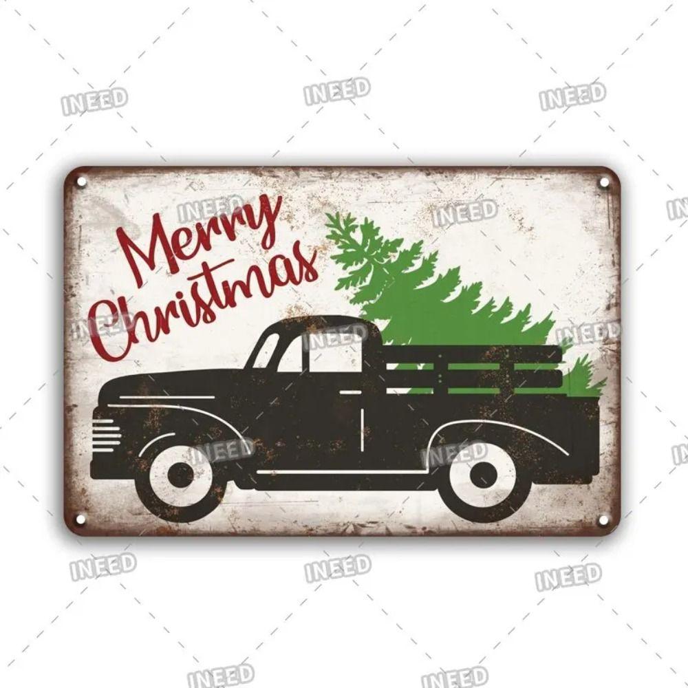 Lustiges Weihnachtsmann-Blechschild Poster-Stil Wanddeko 20x30cm