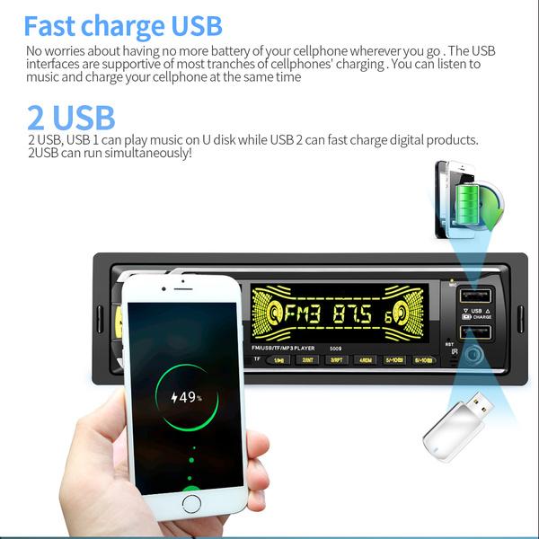 Bluetooth V3.0 Teypleri auto Stereo Autoradio car radio 1din 12V In-dash 1 Din FM Aux SD USB MP3 Car audio Player