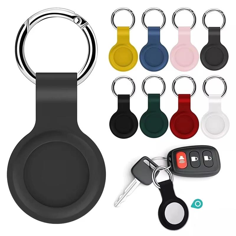 Silicone Case for Apple Airtags Cover Protective Shell Tracker Accessories Anti-scratch Sleeve Keychain For Apple Air Tag Case