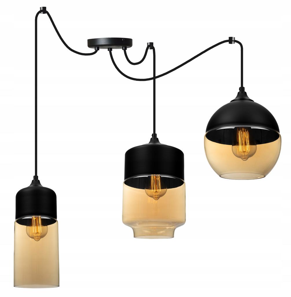 ELEGANT SPIDER HANGING LAMP GLASS SHADE