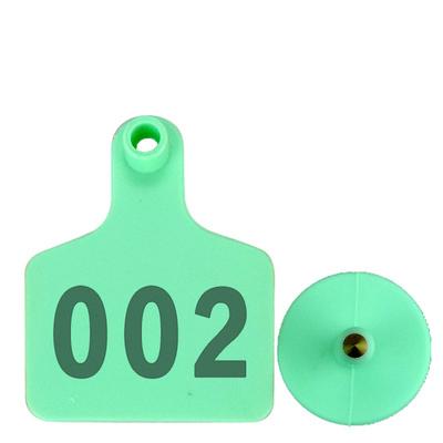 100 Sets Cow Ear Tag Signs Ear Card With Words No.001-500 Ear Tags Typing Copper Head Earrings Farm Animal Identification Card