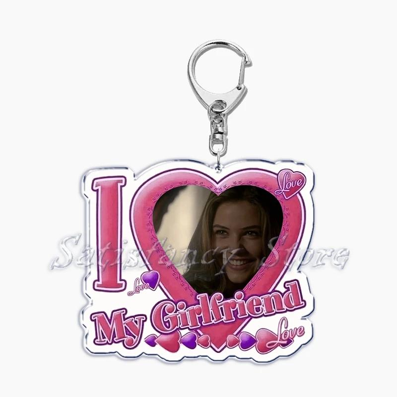

Popular The Vampire Diaries I Love My Boyfriend Girlfriend Keychain Key Chain Ring Damon Elena Stefan Keychains for Fans Gifts