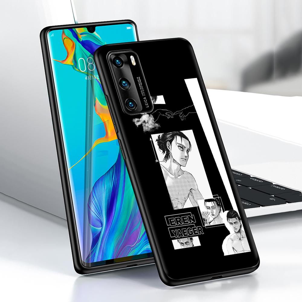 

Чехол «Атака Титанов Эрен Йегер Манга» для Huawei P30 P Smart Z P40 Lite E P20 Y7 Y9 Honor 8X Play 9A 50 9X Pro, черный мягкий чехол Honor Play 9A