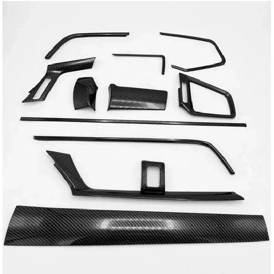 

11Pcs Carbon Fiber Car Console Center Dashboard Cover Trim Stickers for Honda Civic Sedan 2016-2020 Decorative Adhesive Decals 11PCS-Full carbon
