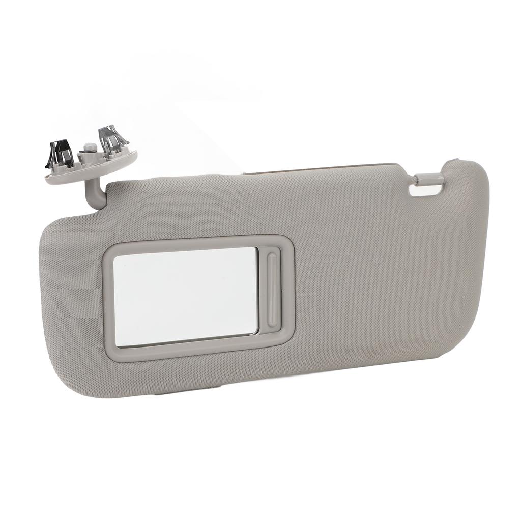 Sun Visor Fabric Grey Sun Shielding Visor Mirror with Makeup Mirror Replacement for Toyota Corolla 2007 To 2013 Left