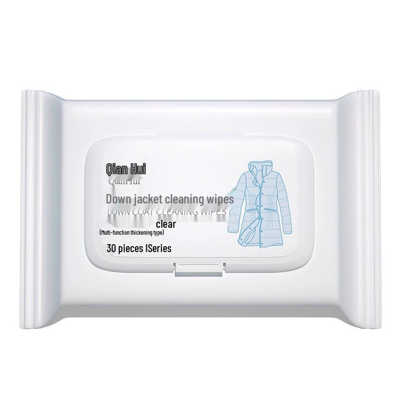 Portable No-Rinse Down Jacket Stain Remover Wet Wipes for Oil and Clothing Stains