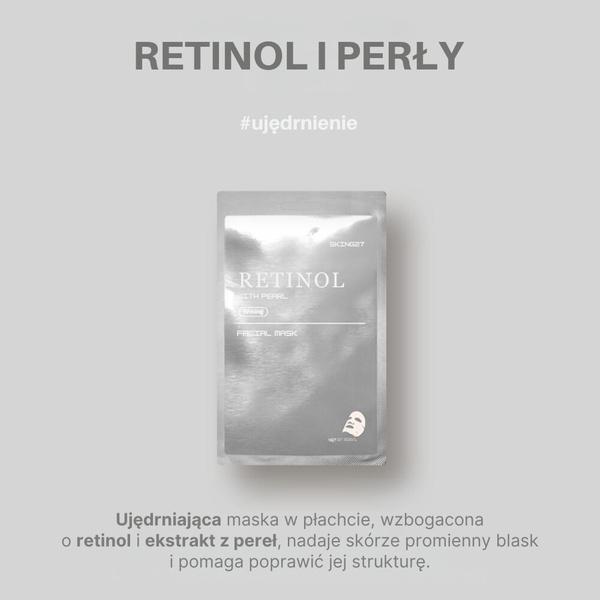 Skin627 Facial Mask Maeczka Do Twarzy W Płacie Retinol & Pearl 22Ml